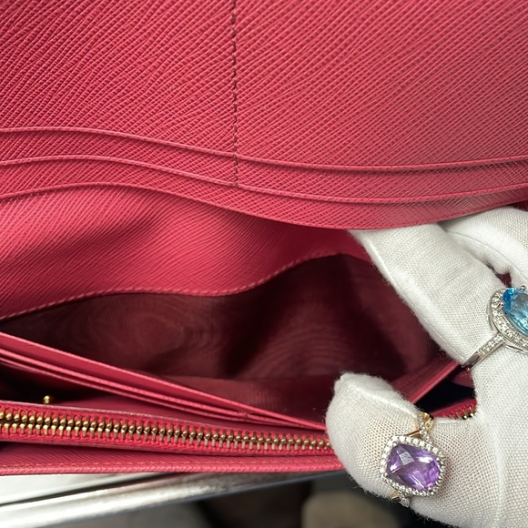 EUC, Auth PRADA MILANO Saffiano Leather Wallet w/Chain for Satchel  use - Picture 16 of 17